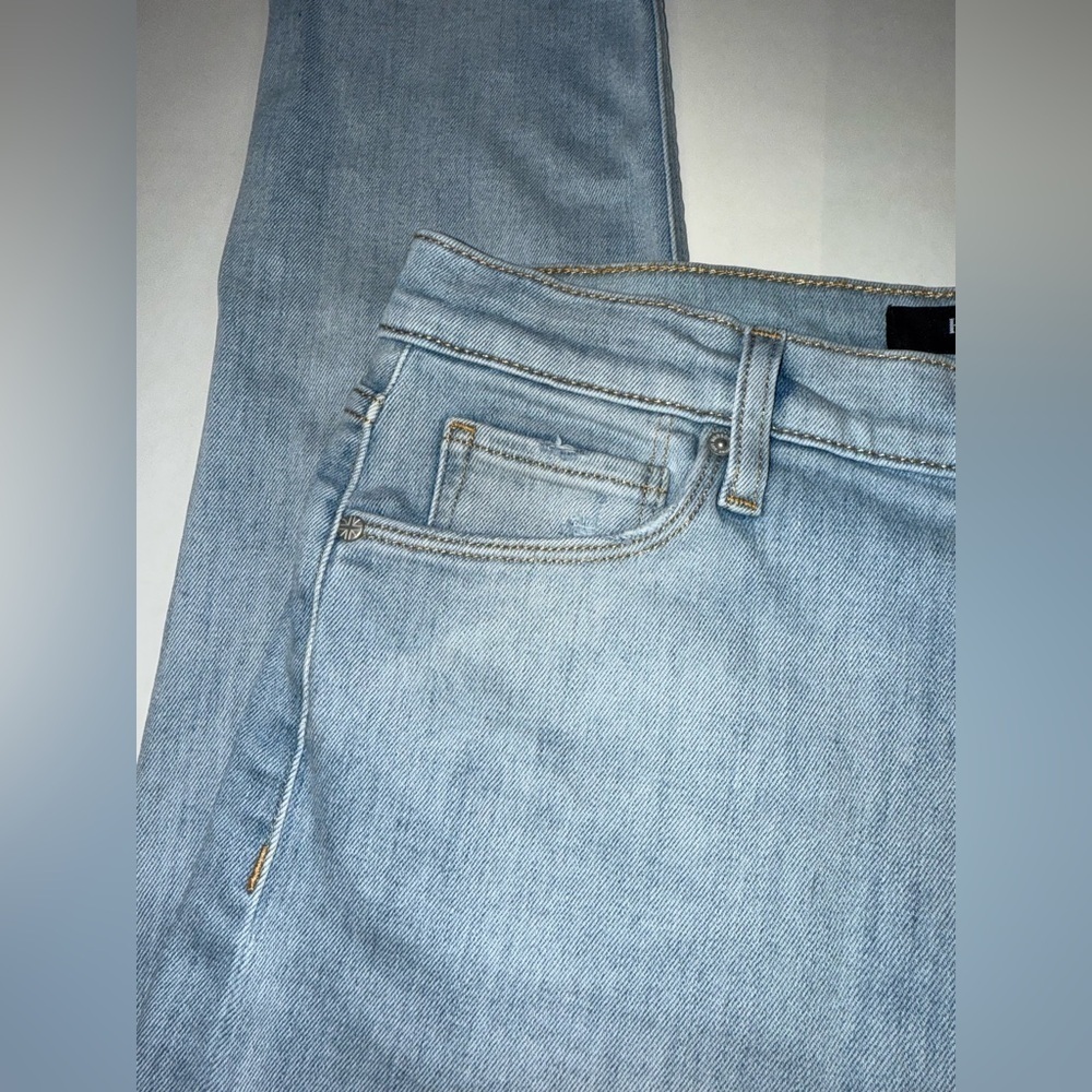Hudson Jeans Holly Skinny Size 28 Light Blue Gray Distressed Knee High Rise - Picture 15 of 16